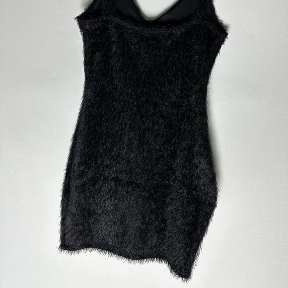 Black fuzzy cardigan and mini dress set - Picture 8 of 13